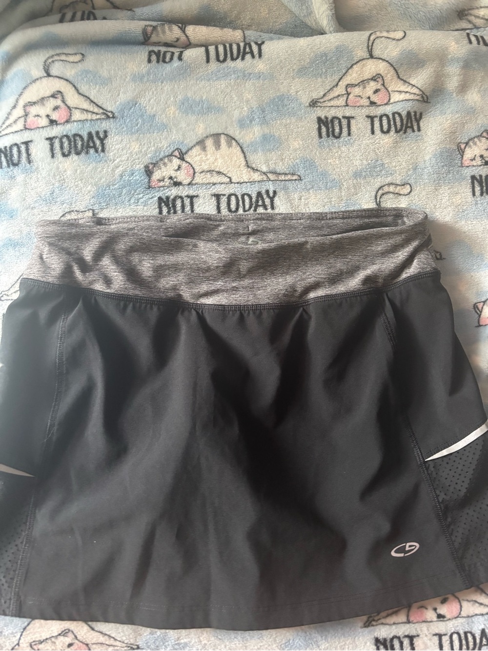 Oakley Black Athletic Skort with Heather Gray Waistband